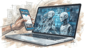 AI-powered personalized social media feeds and content recommendations, representing 2025 trends.