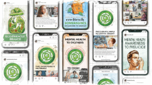 Purpose-driven and sustainable social media content in 2025, including eco-friendly and inclusive campaigns.